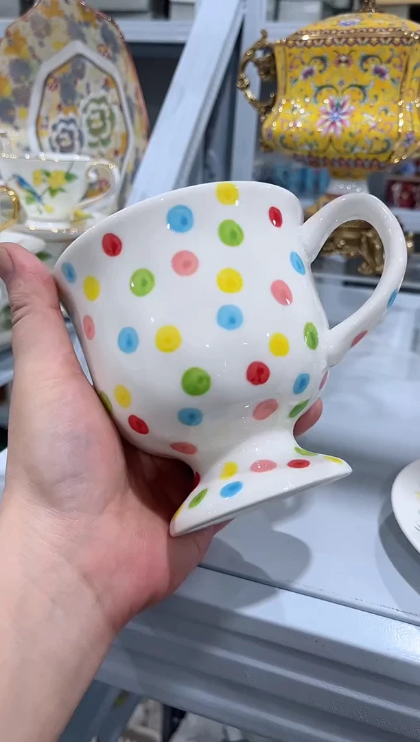 瓷片日用陶瓷（简装）早餐杯一个