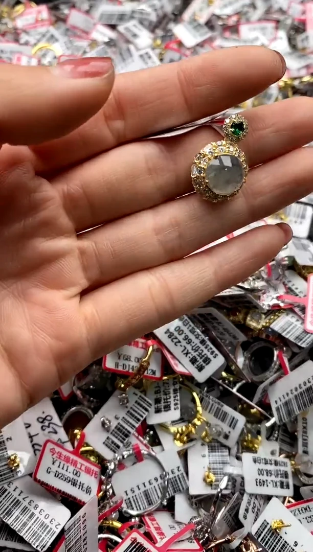 【闪购商品】翡翠戒指银S925镶嵌2222222      9