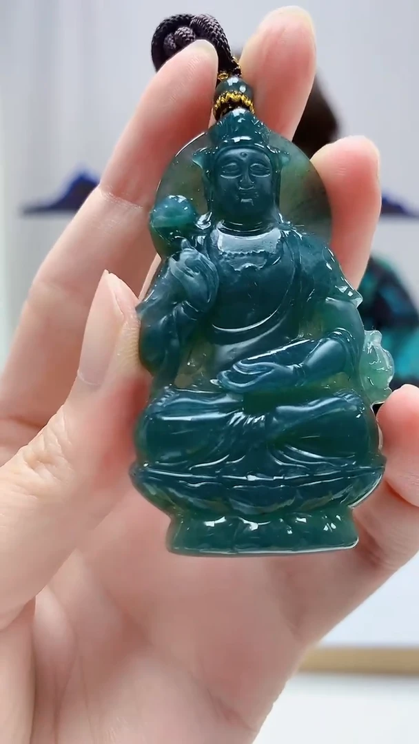 未镶嵌定制翡翠5159zm-毛货挂件观音33