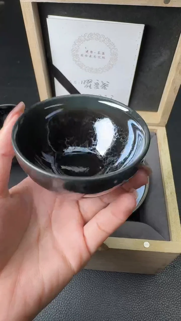 茶盏花***酒建盏故事吴立主素颜曜变195