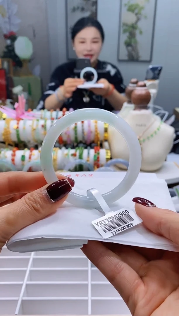 未镶嵌手镯翡翠74号圆条57.3/8.2*8.1