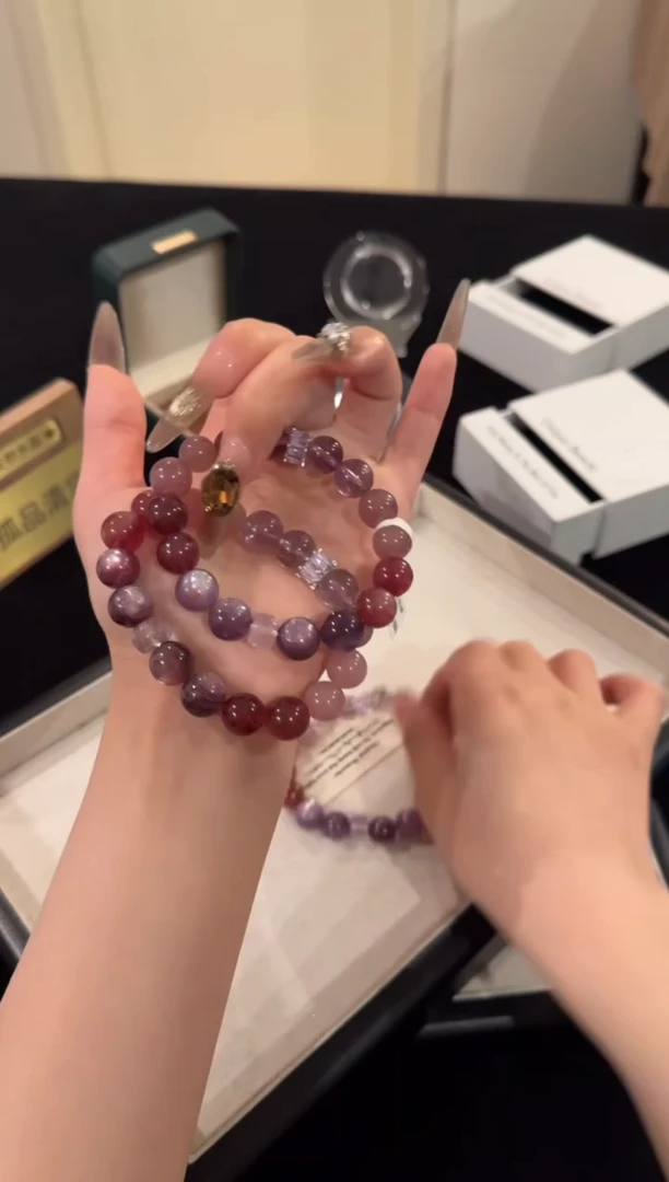 水晶手链合金乌梅子酱x1851