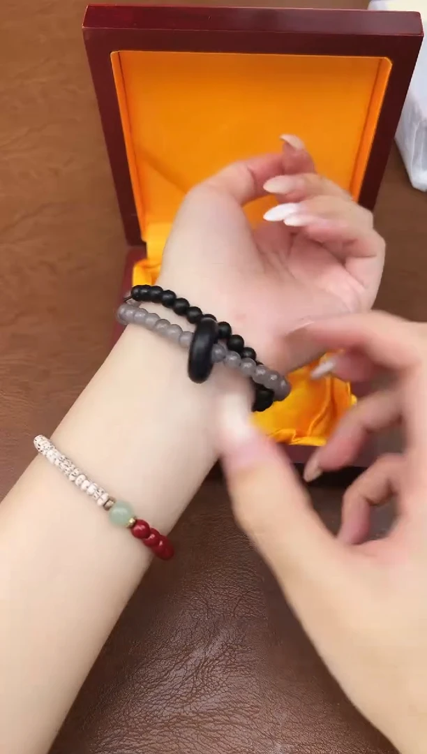 万家文玩阁黑檀双圈链接@@SP040
