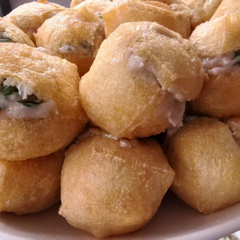 罗定特色美食鲮鱼肉酿油腐