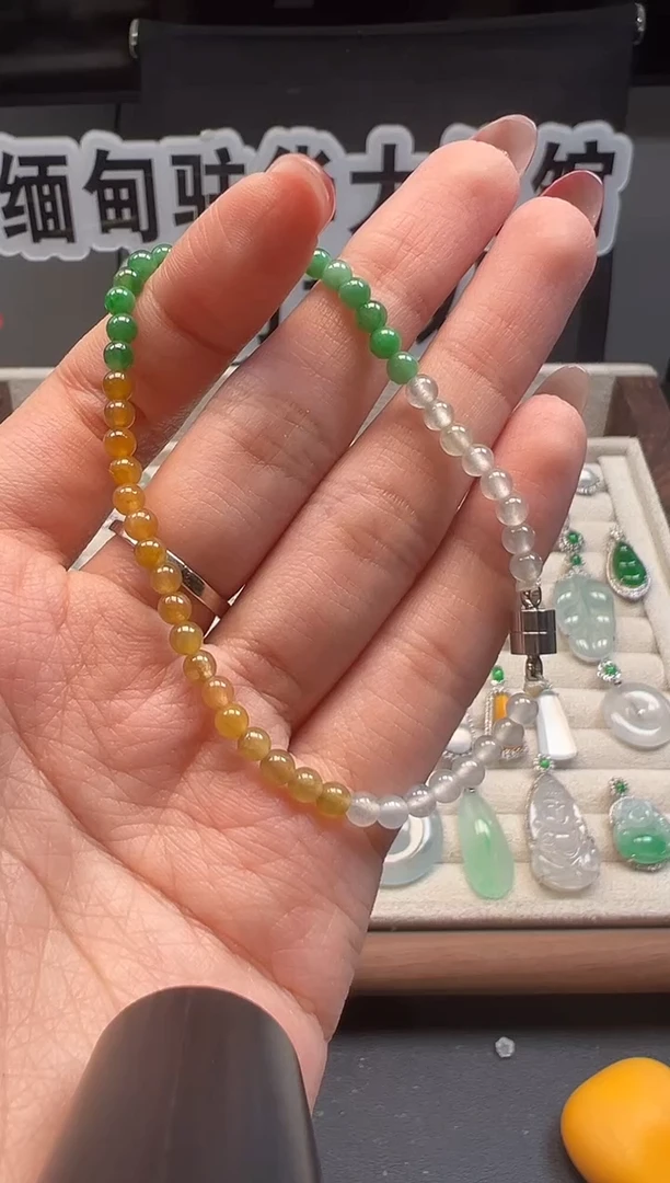 未镶嵌手串翡翠 缅甸珠宝严选