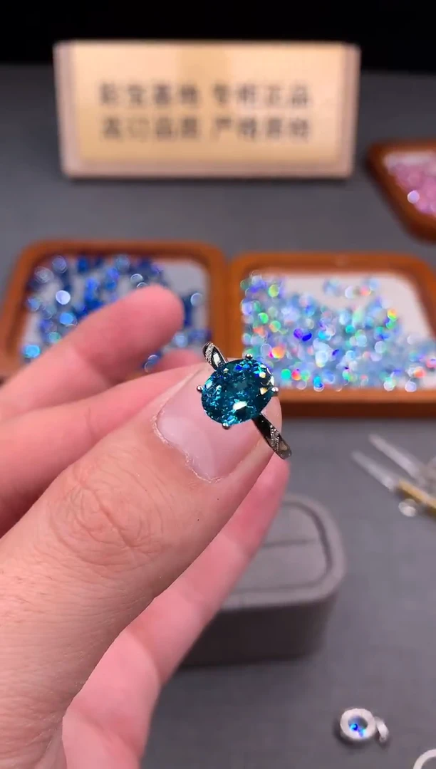 银S925镶嵌戒指碧玺2222