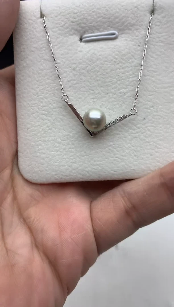 未镶嵌ff海水珍珠akoya灰珠吊坠（赠链）168