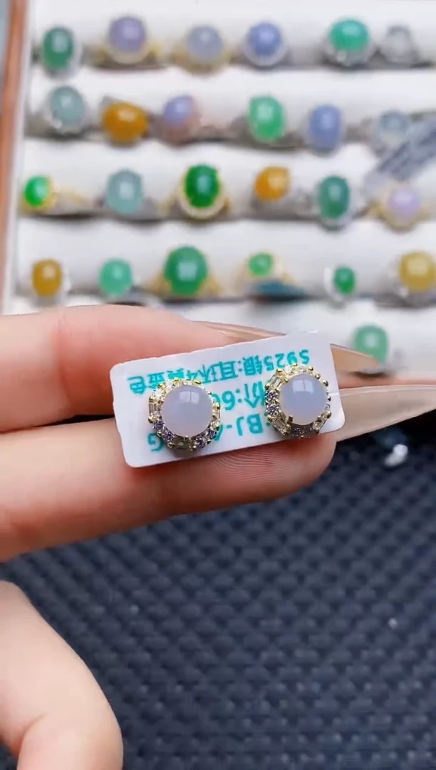 银S925镶嵌戒指翡翠2578