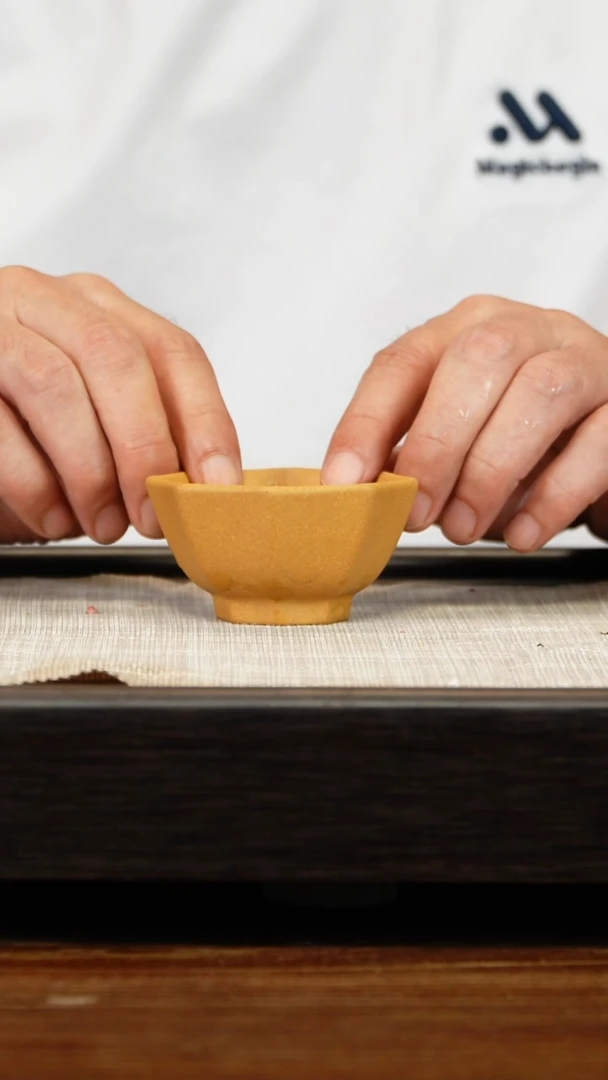 茶壶紫砂黄金段八方杯