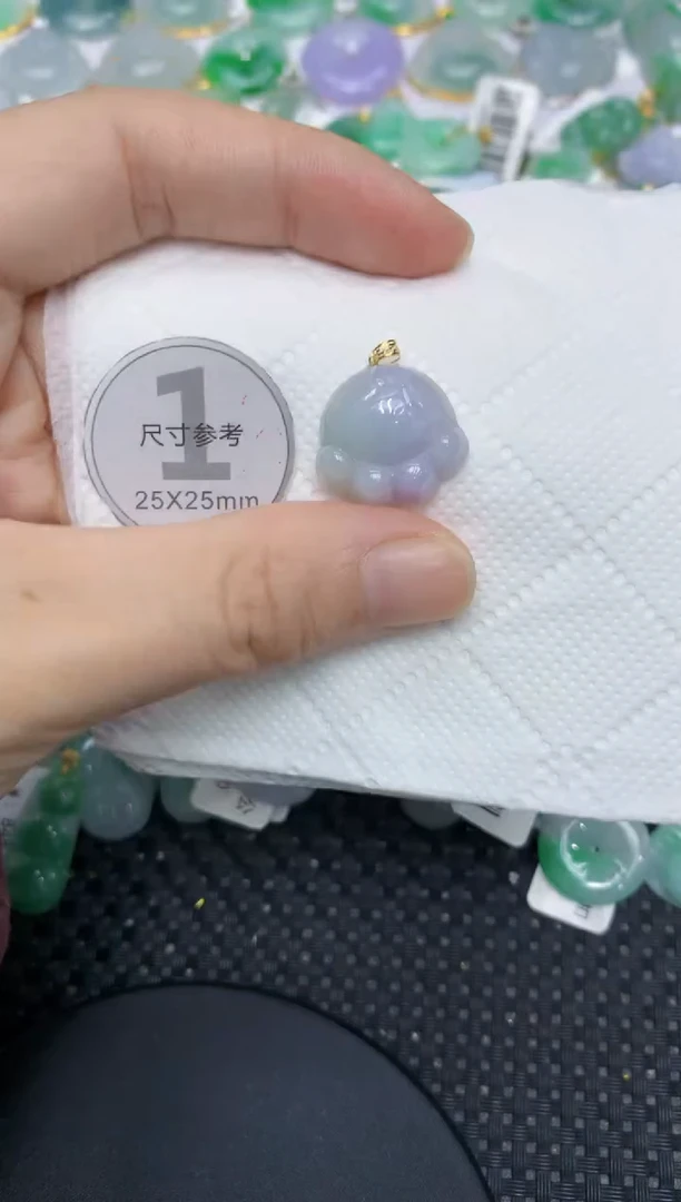 颈饰18K金镶嵌翡翠111111111