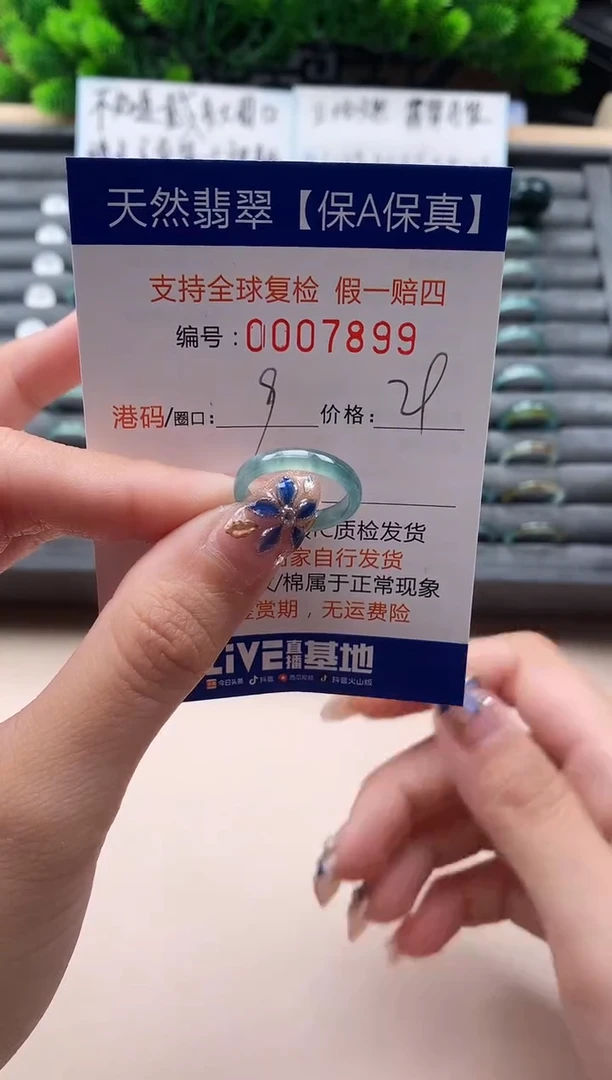 未镶嵌戒指翡翠天然  7899