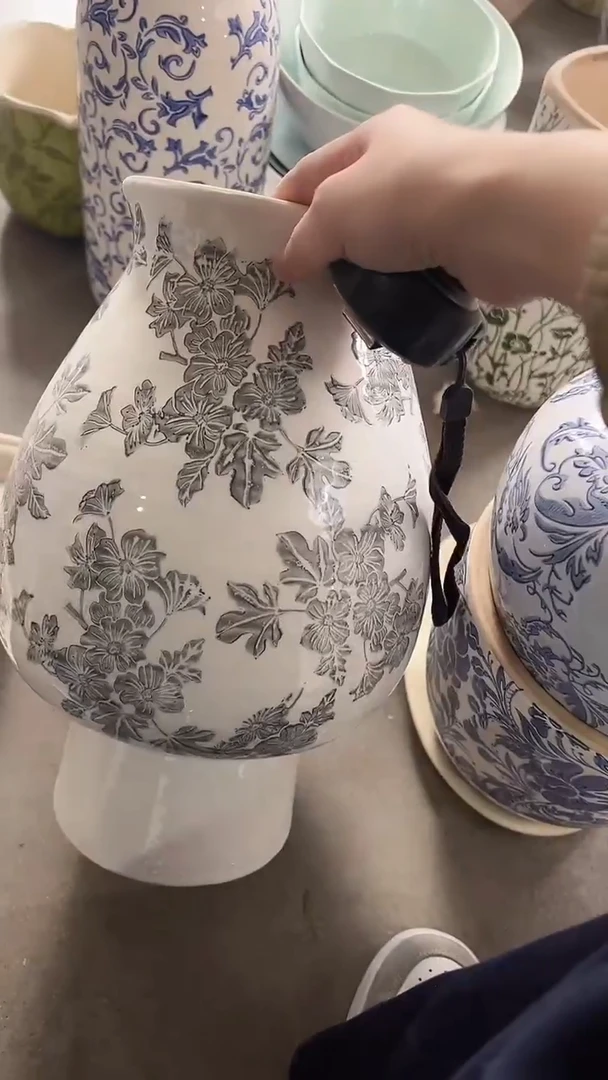 【闪购商品】陶瓷陶瓷花盆高cm内口12.5cm