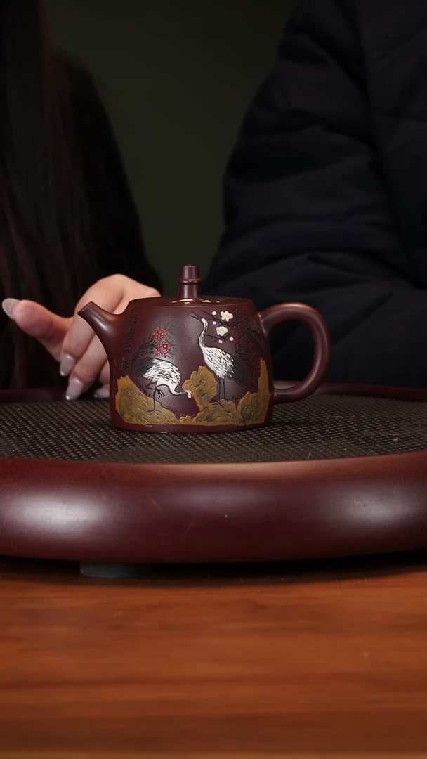 【闪购商品】紫砂茶壶2-20ZST汉铎 龙血砂280cc