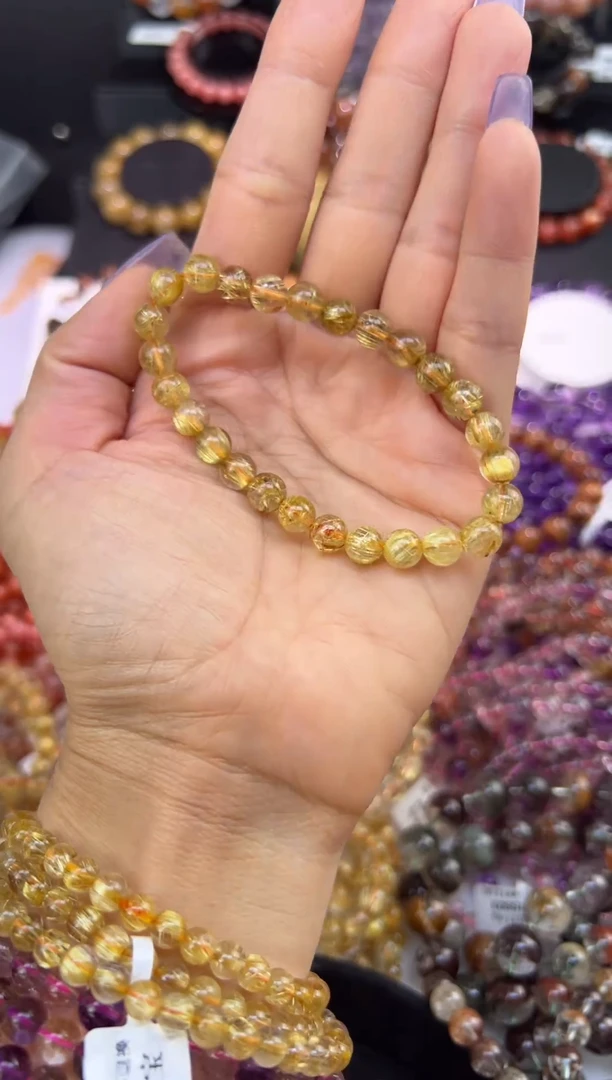 未镶嵌手链水晶金发晶7.2mm