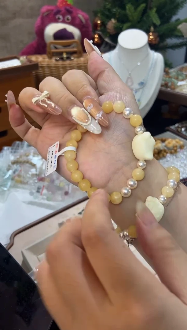 水晶手串未镶嵌孤品捡漏均匀瑕疵介意勿拍