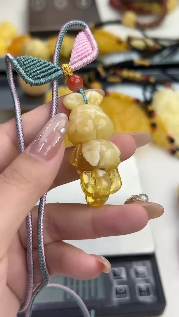 裸石琥珀未镶嵌天然琥珀蜜蜡吊坠