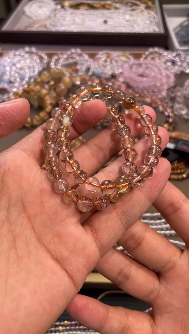 水晶手链未镶嵌铜发晶8mm手串