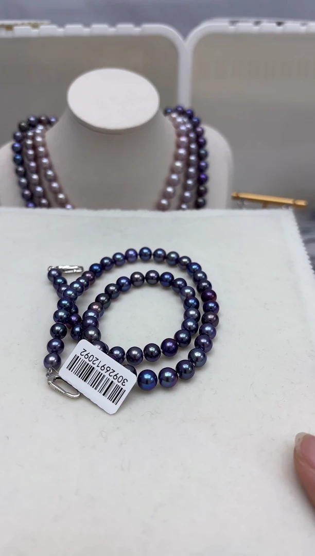 银S925镶嵌项链淡水珍珠项链 138