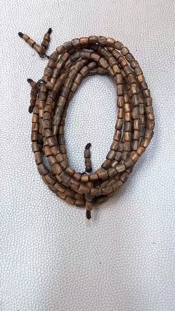 沉香手串棋楠乌身圆叶随型多圈多样性发其一