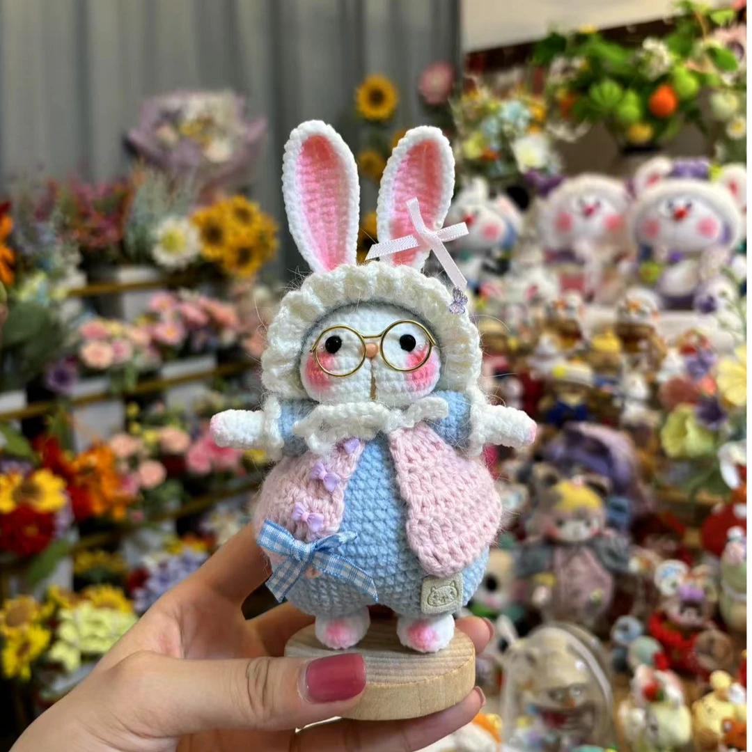 【自由选款专拍】非遗纯手工钩织花束搭配可爱玩偶摆件小众满分礼物
