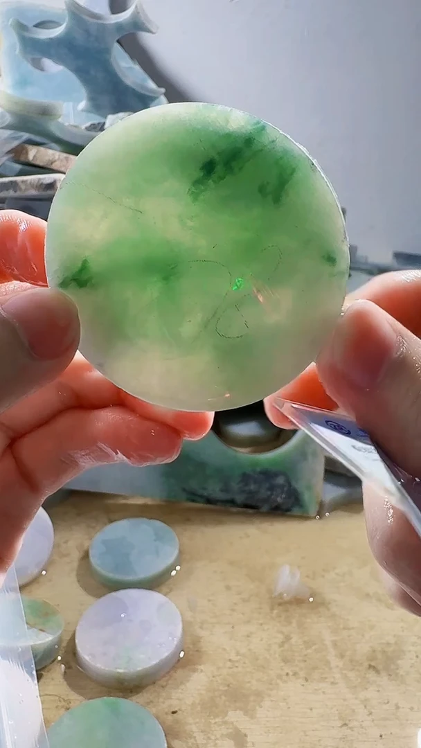 裸石翡翠缅甸翡翠A货文703