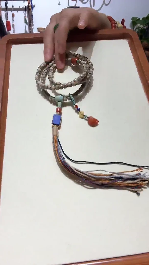 手串星月菩提精品河豚大留白长串