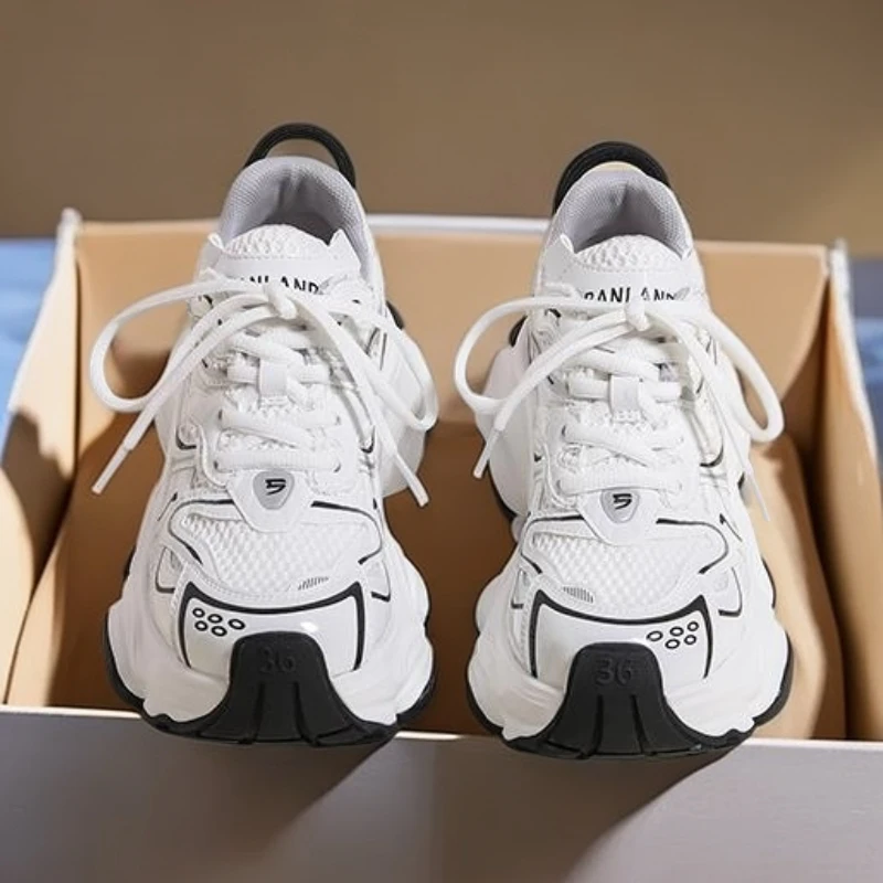 心芘厚底老爹鞋潮流热门必备女士四季重工港风小个子休闲运动鞋潮