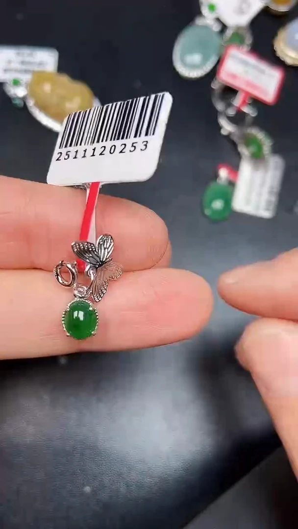 银S925镶嵌戒指翡翠2840