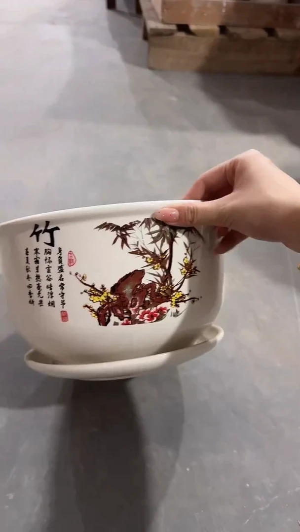 高温陶瓷花盆+E19