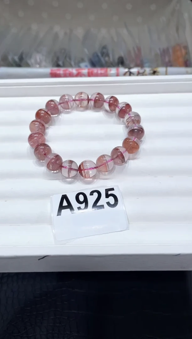 水晶手链未镶嵌A925红幽灵12
