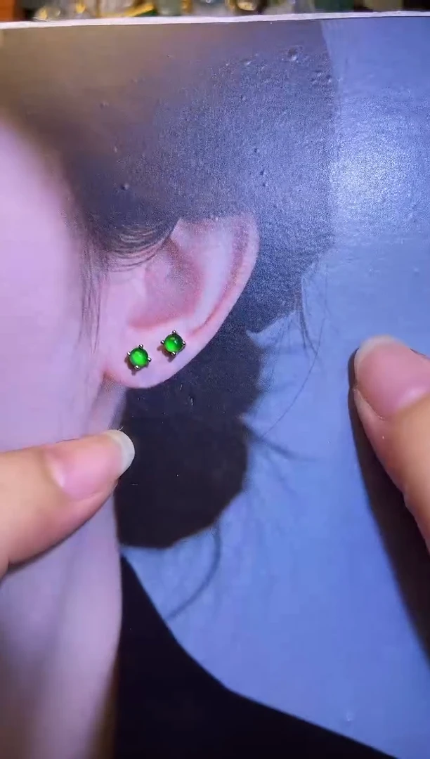 翡翠银S925镶嵌吊坠(不含链)1
