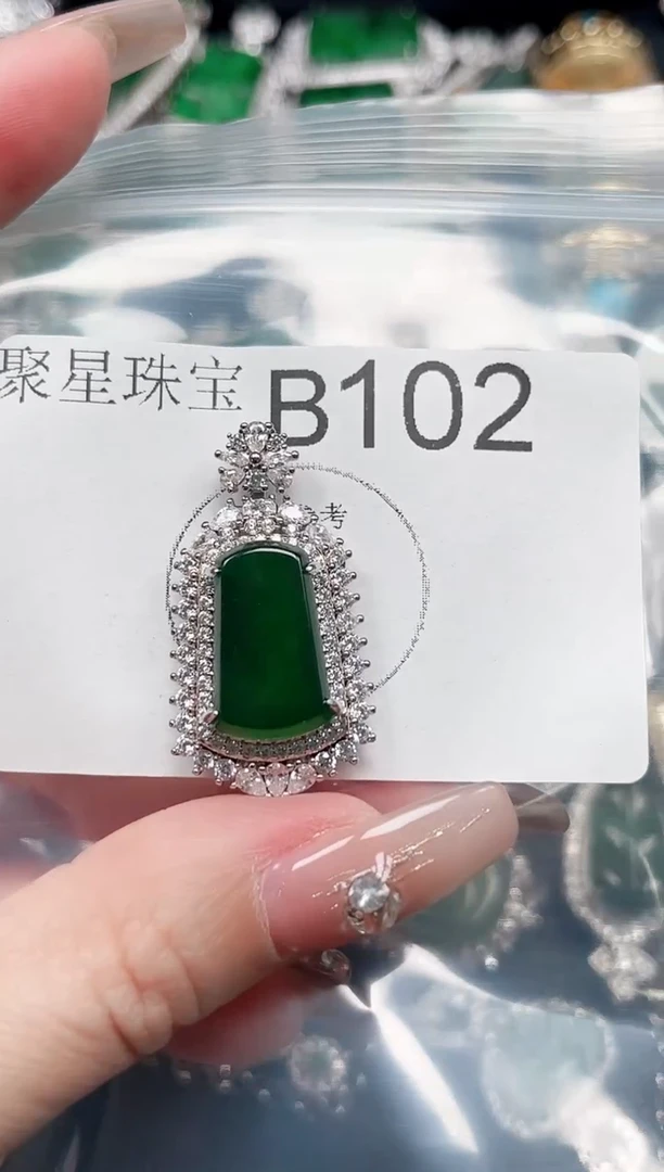 【闪购商品】翡翠颈饰未镶嵌赠皮绳102