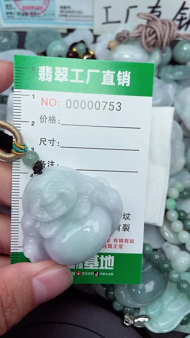 颈饰未镶嵌翡翠缅甸天然翡翠拍两发一0753