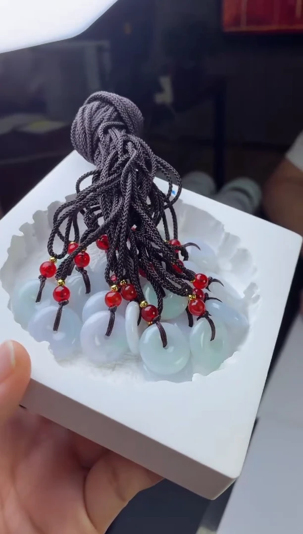 吊坠(不含链)未镶嵌翡翠缅甸天然翡翠平安扣吊坠 多样性发一