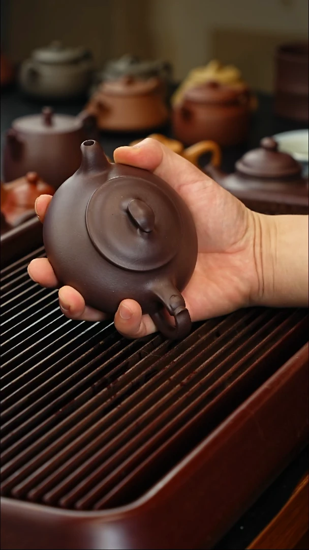 茶壶紫砂四底简瓢微瑕浮力160cc