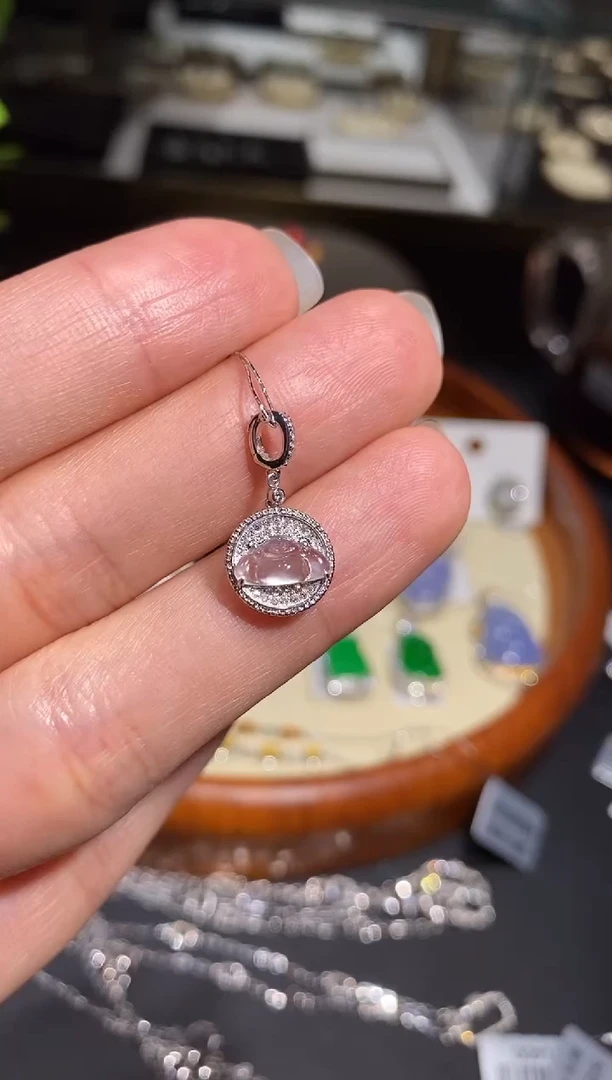 【闪购商品】翡翠吊坠(不含链)18K金镶嵌吊坠