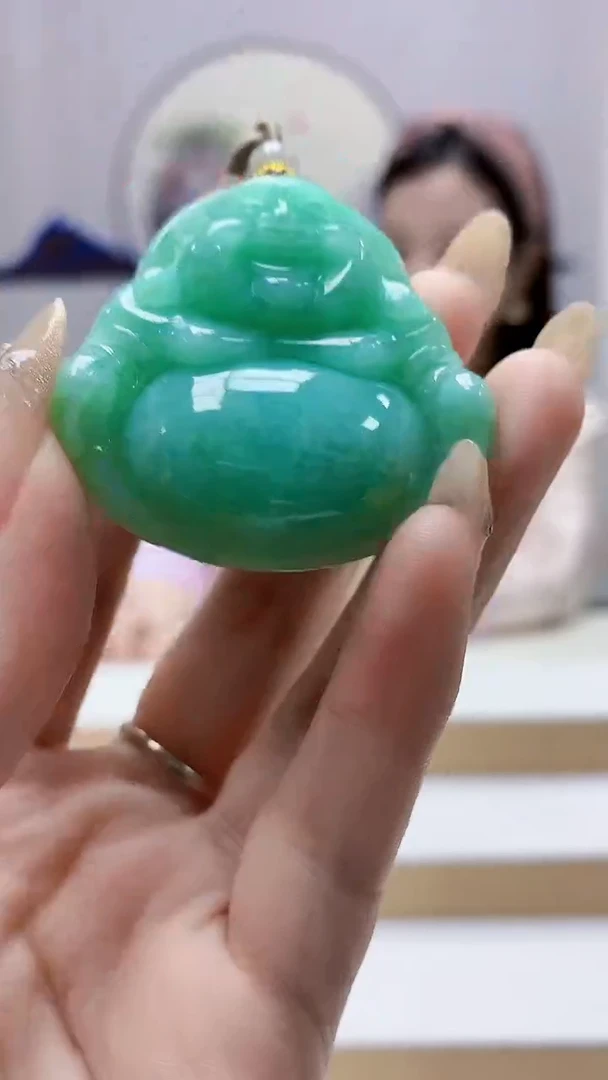 未镶嵌定制翡翠4852DD-毛货挂件91