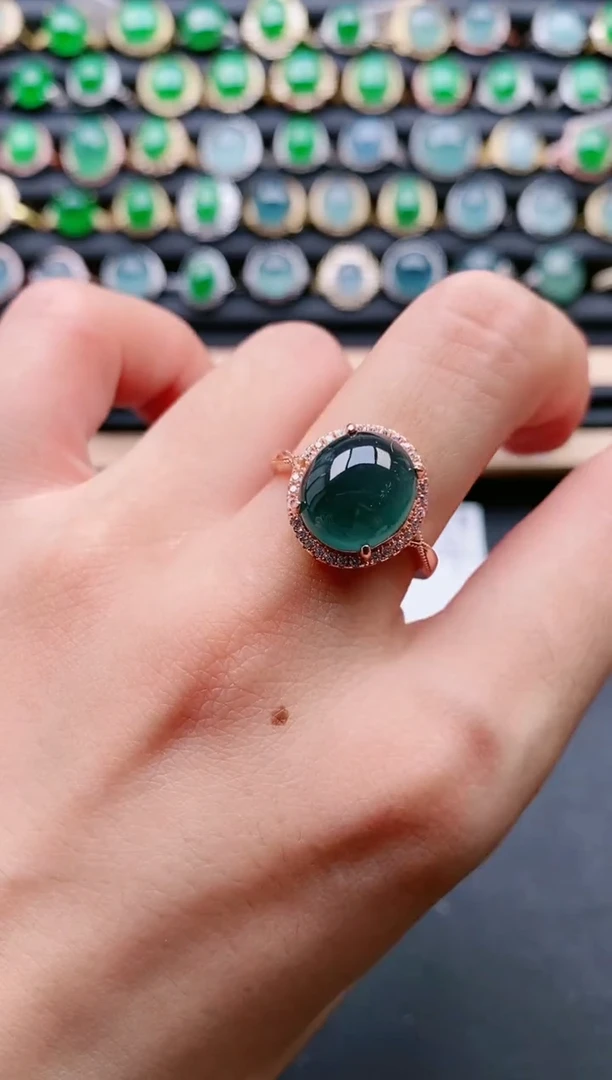 【闪购商品】翡翠戒指银S925镶嵌111111