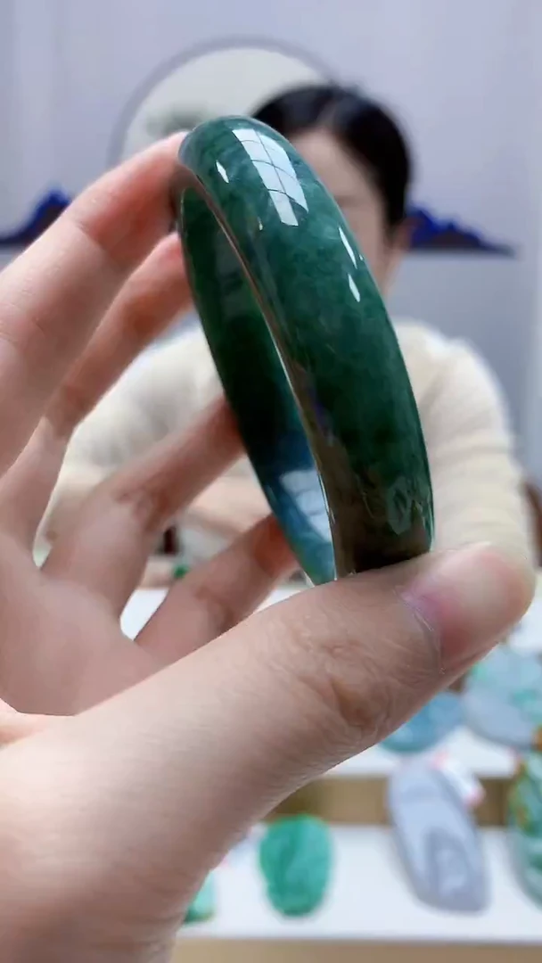 未镶嵌定制翡翠4852zm-毛货手镯124（62圈）