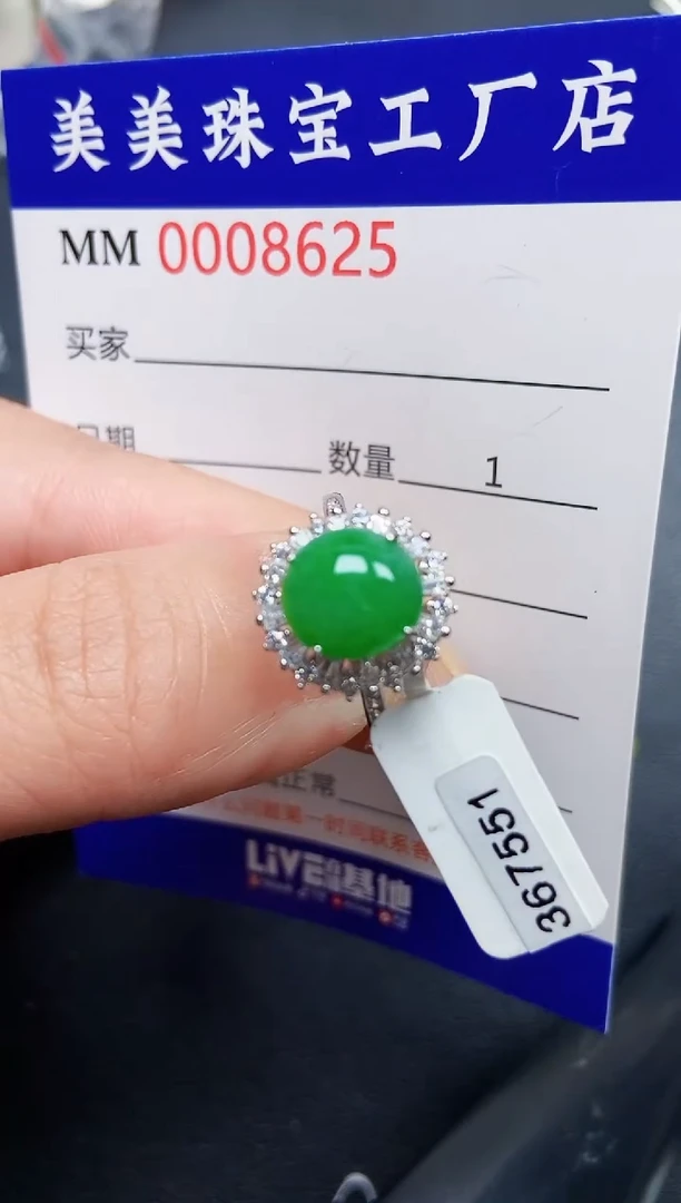 翡翠银S925镶嵌颈饰8625