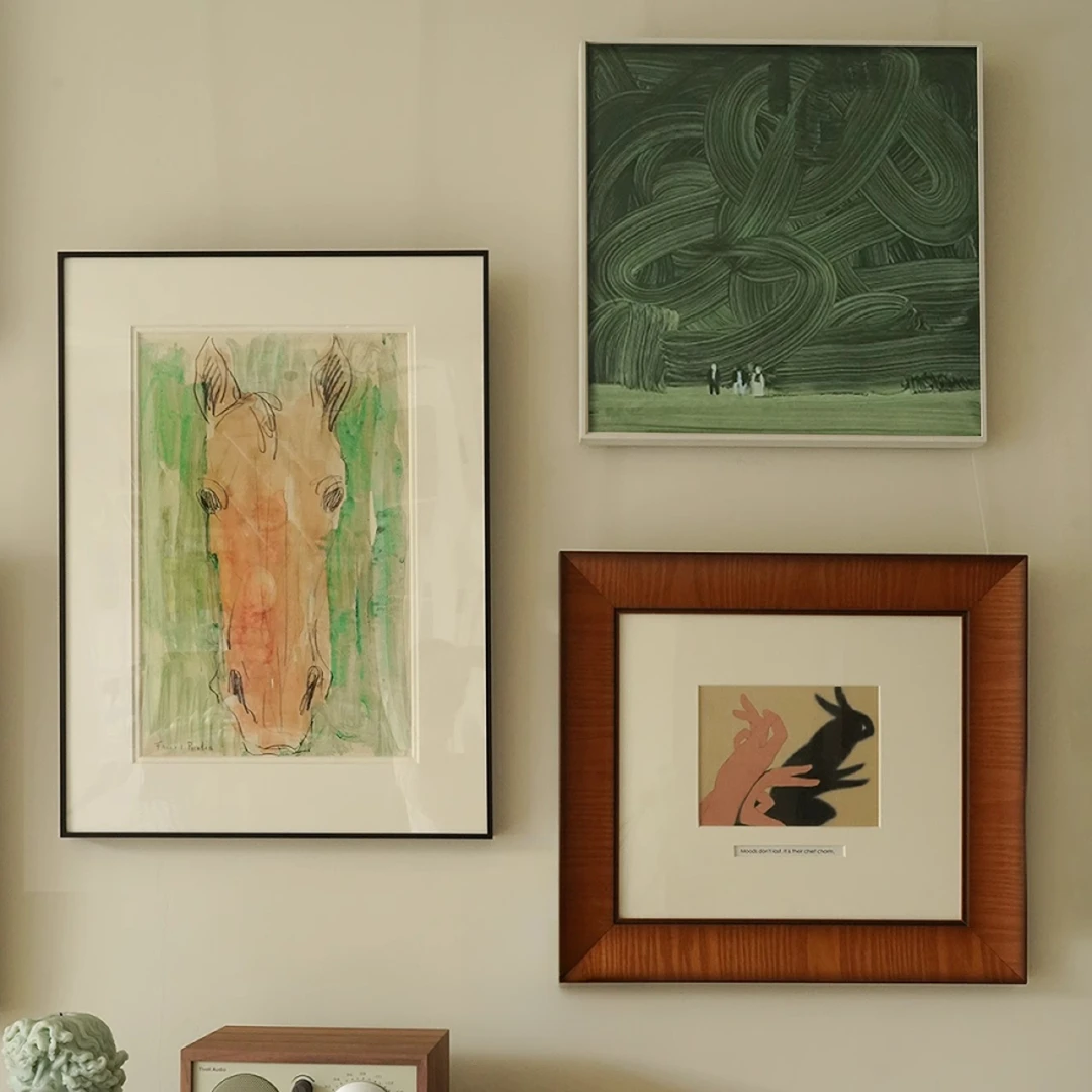 新款马到成功小众设计玄关装饰画客厅组合挂画书房餐厅沙发墙艺术