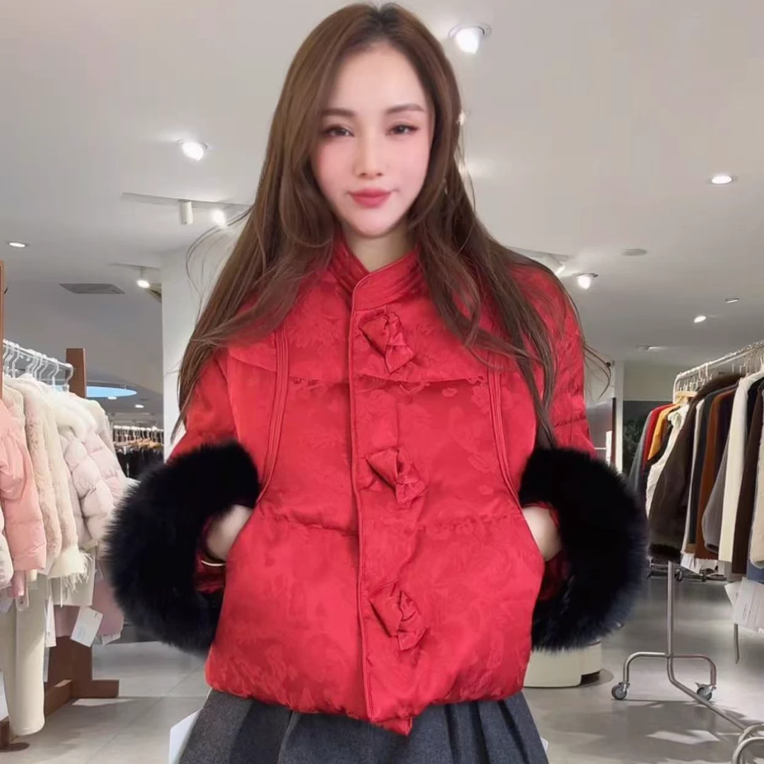 FANNADI【羽绒服】新中式轻国风重工短款时尚气质外套 0000