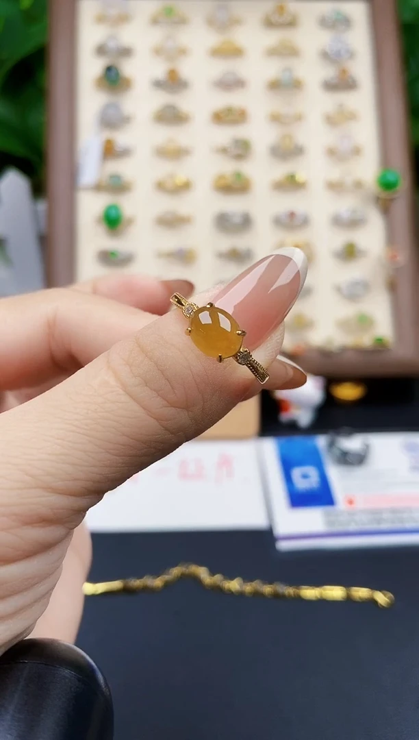 银S925镶嵌戒指翡翠12