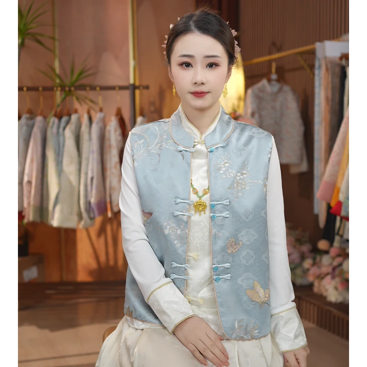 《探春 -马夹》新中式刺绣国风休闲百搭高定气质马夹