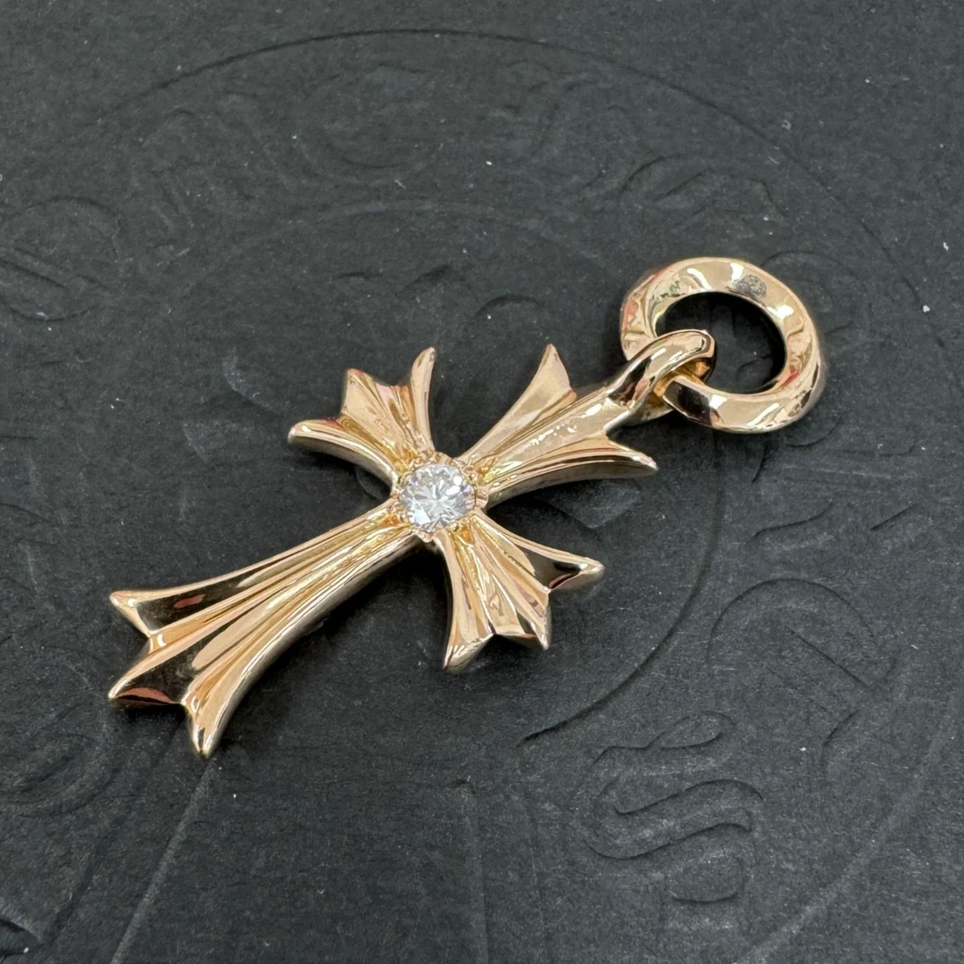 合金吊坠 CHROME HEARTS 金钻薄款十字架