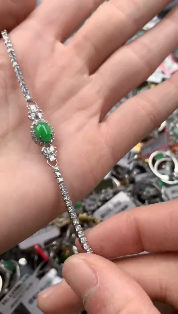 银S925镶嵌戒指翡翠1                         5