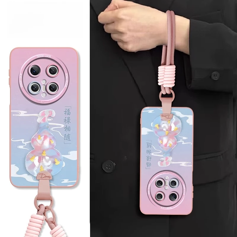 渐变流云葫芦适用华为mate70手机壳mate70pro+新款女神pura70气质