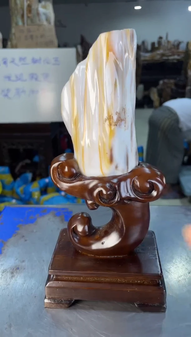未镶嵌摆件硅化玉34