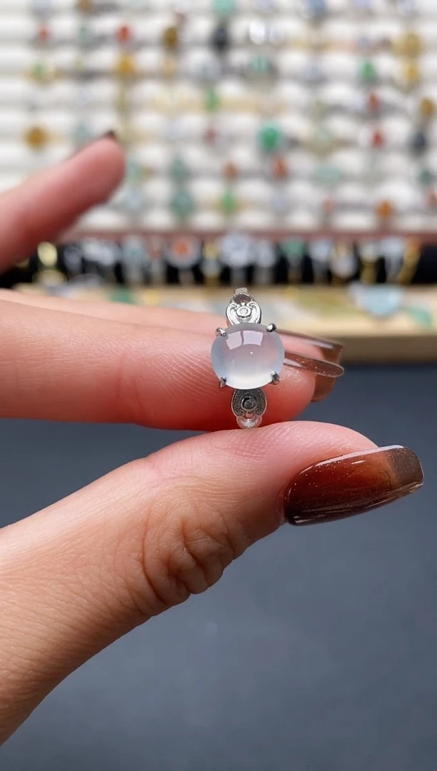 银S925镶嵌戒指翡翠1111111+9