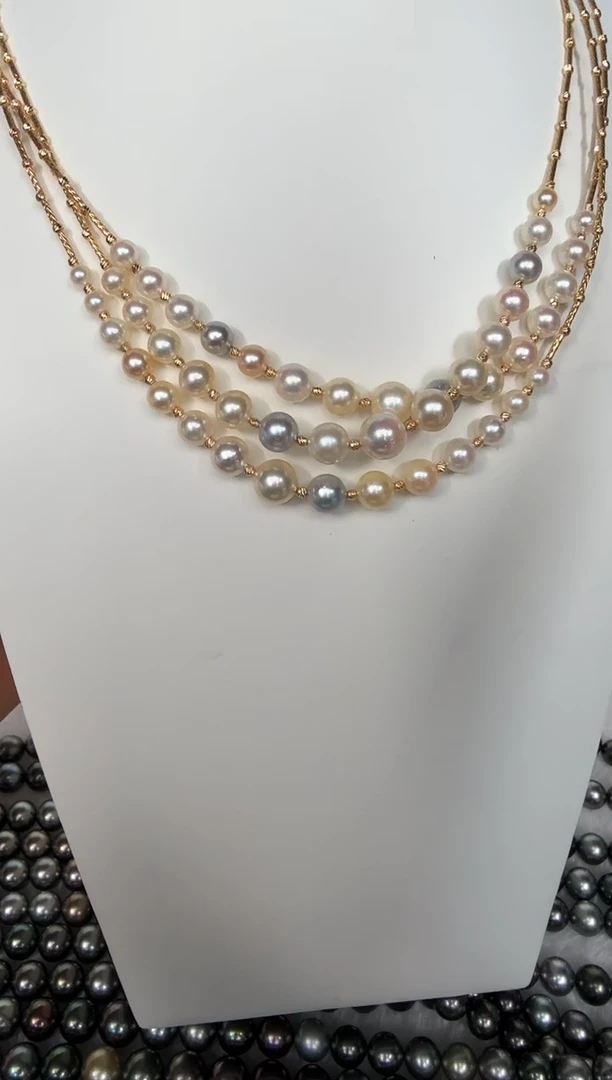 颈饰银S925镶嵌海水珍珠多样性发其一